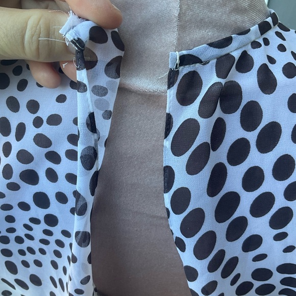 Vintage Jack Bryan polka dot long dolman sleeve full dres size 4 - Picture 6 of 16